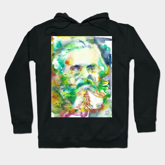 KARL MARX watercolor portrait .3 Hoodie by lautir